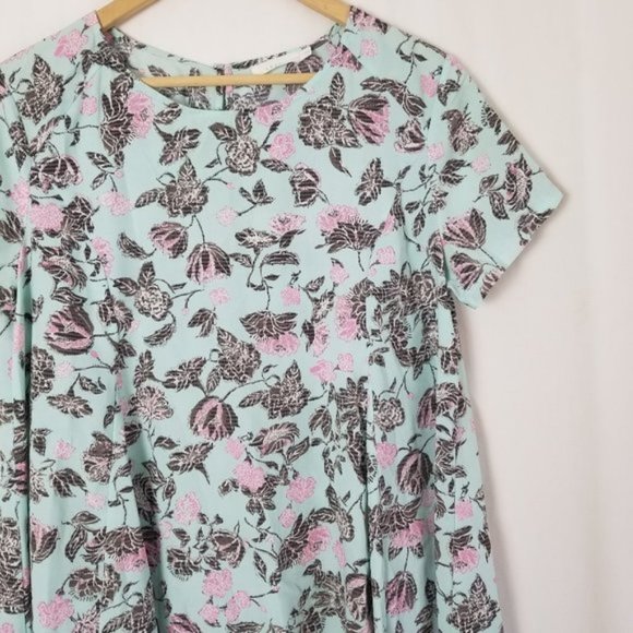 Lush Floral short sleeve mini flare dress size S (221) - Picture 7 of 8